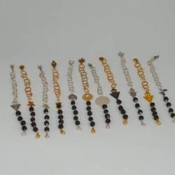 Bracelet noir en ambre artisanal Bracelet noir en ambre artisanal
